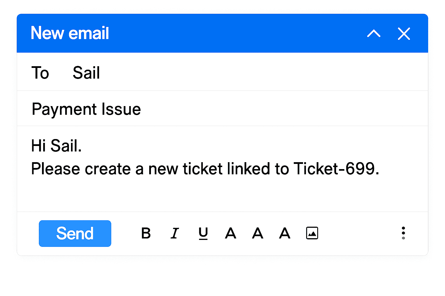 An email to sail AI agent